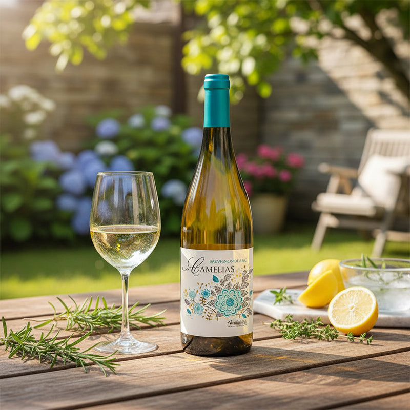 Sauvignon blanc case UK — BulkyWay 6-bottle case in lifestyle garden setting