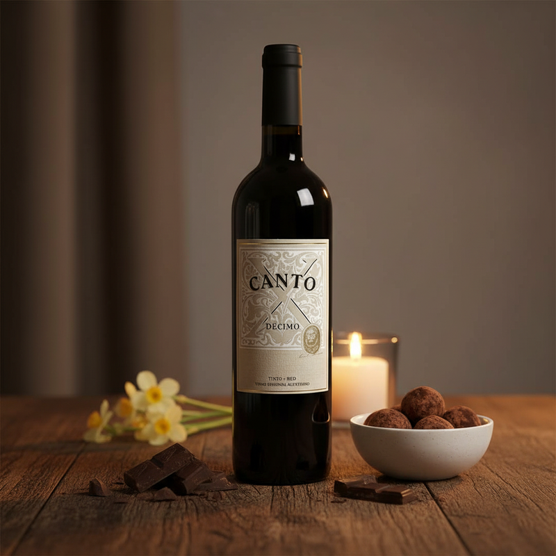 wine and chocolate pairing UK Easter - Canto X Red with dark chocolate