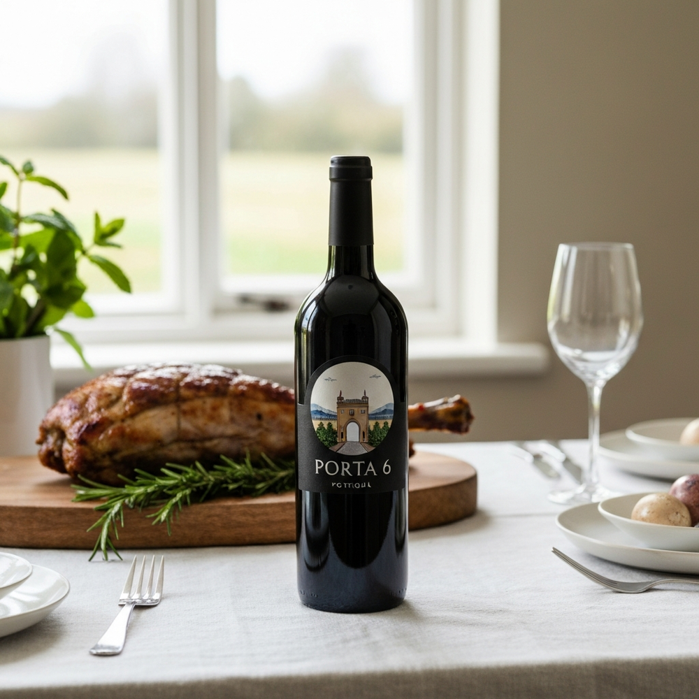 Best wine with lamb UK — Porta 6 red wine with Easter roast lamb