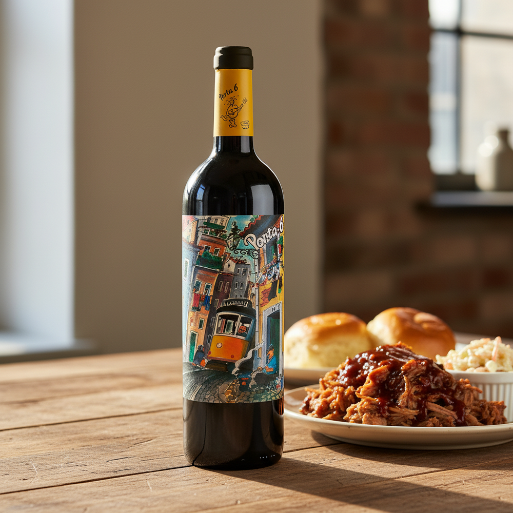 Wine with pulled pork – Porta 6 Red paired with smoky pulled pork