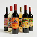 Mixed Painted Cat Wine Case 6 Bottles